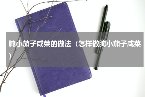 腌小茄子咸菜的做法（怎样做腌小茄子咸菜）