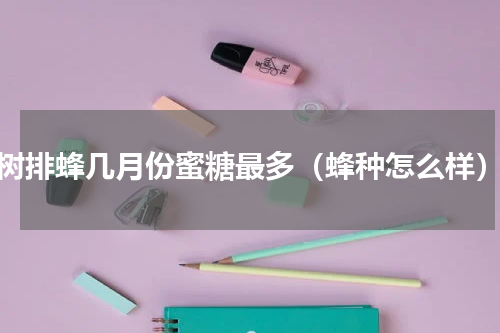 树排蜂几月份蜜糖最多（蜂种怎么样）