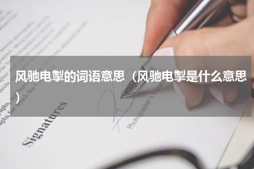 风驰电掣的词语意思（风驰电掣是什么意思）