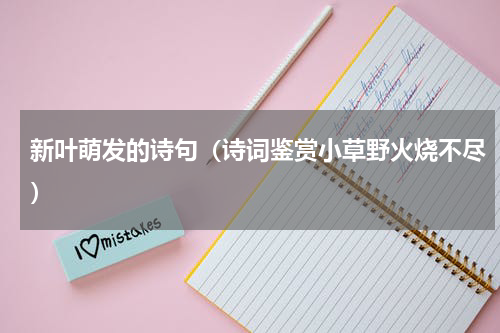 新叶萌发的诗句（诗词鉴赏小草野火烧不尽）
