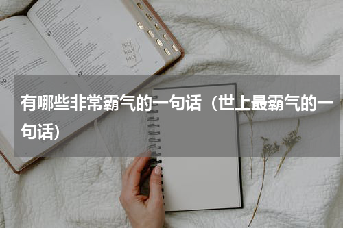 有哪些非常霸气的一句话（世上最霸气的一句话）