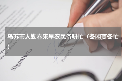 乌苏市人勤春来早农民备耕忙（冬闲变冬忙）