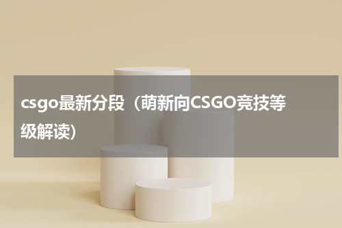 csgo最新分段（萌新向CSGO竞技等级解读）