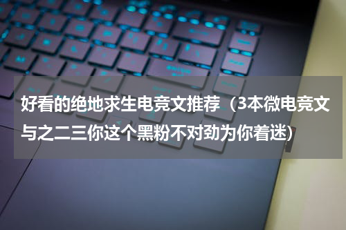 好看的绝地求生电竞文推荐（3本微电竞文与之二三你这个黑粉不对劲为你着迷）