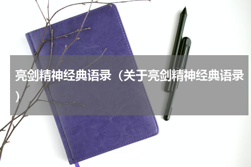 亮剑精神经典语录（关于亮剑精神经典语录）
