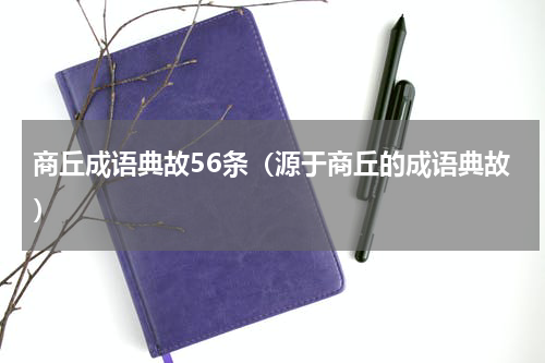商丘成语典故56条（源于商丘的成语典故）