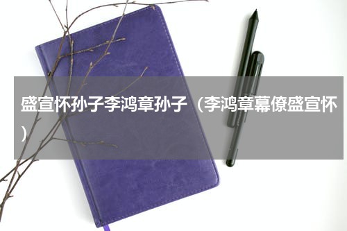 盛宣怀孙子李鸿章孙子（李鸿章幕僚盛宣怀）