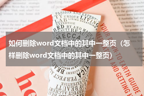 如何删除word文档中的其中一整页（怎样删除word文档中的其中一整页）