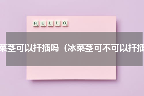 冰菜茎可以扦插吗（冰菜茎可不可以扦插）