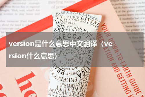 version是什么意思中文翻译（version什么意思）