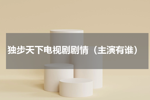 独步天下电视剧剧情（主演有谁）
