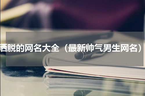 洒脱的网名大全（最新帅气男生网名）