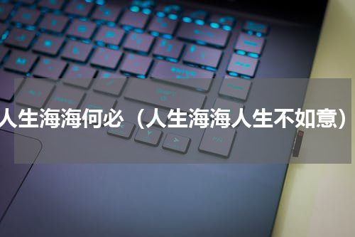 人生海海何必（人生海海人生不如意）