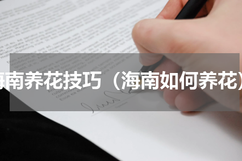 海南养花技巧（海南如何养花）