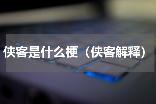 侠客是什么梗（侠客解释）