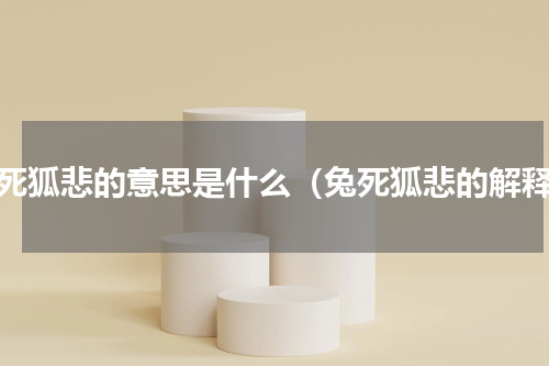 兔死狐悲的意思是什么（兔死狐悲的解释）