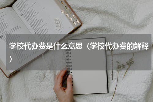 学校代办费是什么意思（学校代办费的解释）