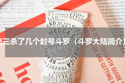 唐三杀了几个封号斗罗（斗罗大陆简介）