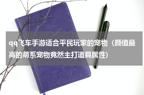 qq飞车手游适合平民玩家的宠物（颜值最高的萌系宠物竟然主打道具属性）