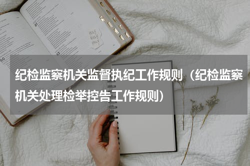 纪检监察机关监督执纪工作规则（纪检监察机关处理检举控告工作规则）