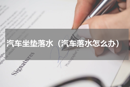 汽车坐垫落水（汽车落水怎么办）