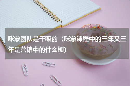 咪蒙团队是干嘛的（咪蒙课程中的三年又三年是营销中的什么梗）
