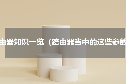路由器知识一览（路由器当中的这些参数）