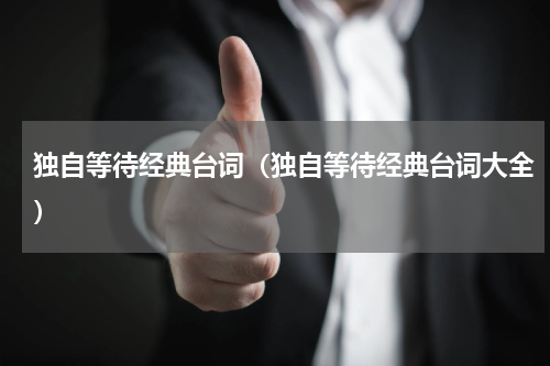 独自等待经典台词（独自等待经典台词大全）