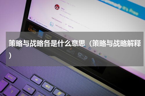 策略与战略各是什么意思（策略与战略解释）
