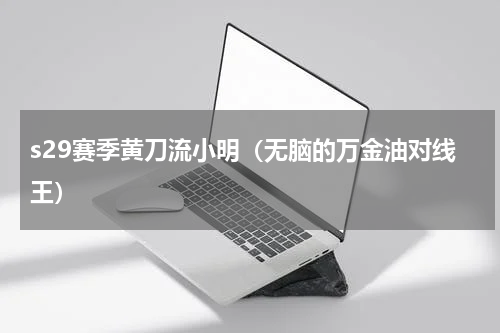 s29赛季黄刀流小明（无脑的万金油对线王）