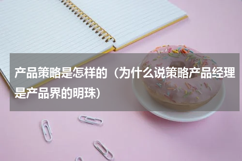 产品策略是怎样的（为什么说策略产品经理是产品界的明珠）