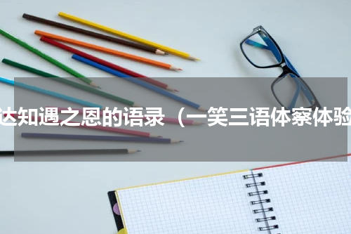 表达知遇之恩的语录（一笑三语体察体验）