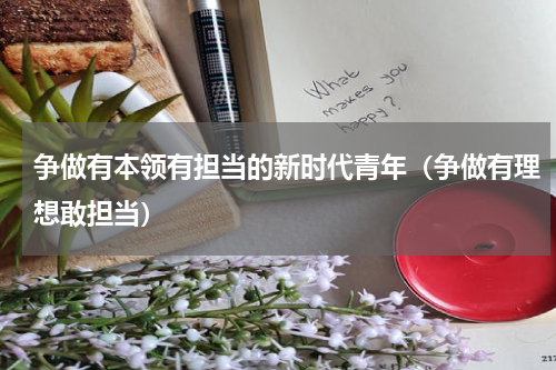 争做有本领有担当的新时代青年（争做有理想敢担当）