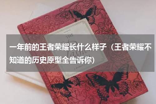 一年前的王者荣耀长什么样子（王者荣耀不知道的历史原型全告诉你）
