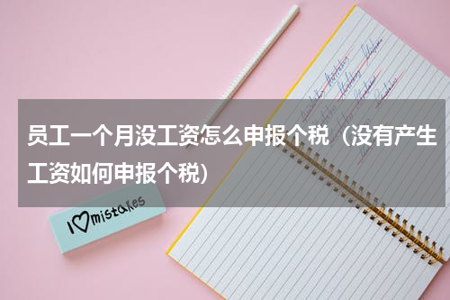 员工一个月没工资怎么申报个税（没有产生工资如何申报个税）