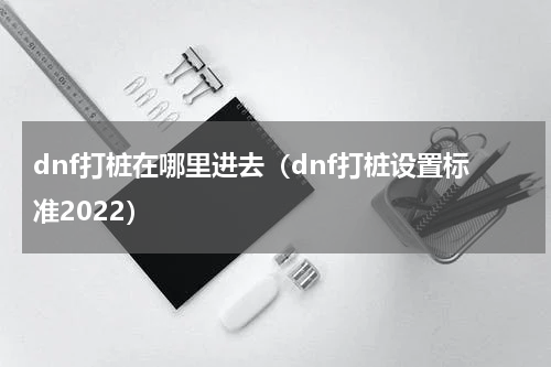 dnf打桩在哪里进去（dnf打桩设置标准2022）