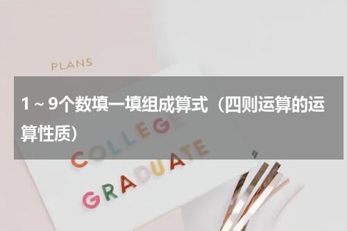 1～9个数填一填组成算式（四则运算的运算性质）