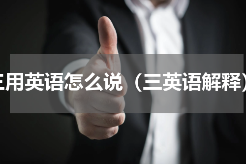 三用英语怎么说（三英语解释）