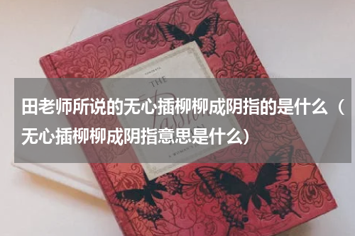 田老师所说的无心插柳柳成阴指的是什么（无心插柳柳成阴指意思是什么）