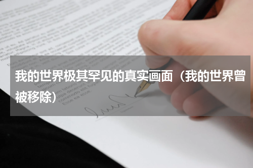 我的世界极其罕见的真实画面（我的世界曾被移除）