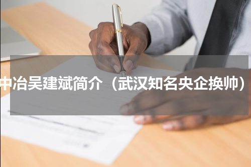 中冶吴建斌简介（武汉知名央企换帅）