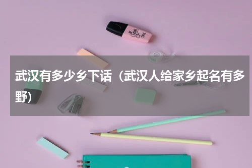 武汉有多少乡下话（武汉人给家乡起名有多野）