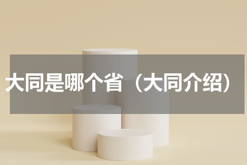 大同是哪个省（大同介绍）