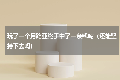 玩了一个月路亚终于中了一条翘嘴（还能坚持下去吗）