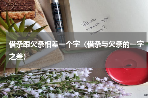 借条跟欠条相差一个字（借条与欠条的一字之差）