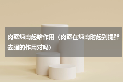 肉蔻炖肉起啥作用（肉蔻在炖肉时起到提鲜去腥的作用对吗）