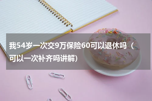 我54岁一次交9万保险60可以退休吗（可以一次补齐吗讲解）