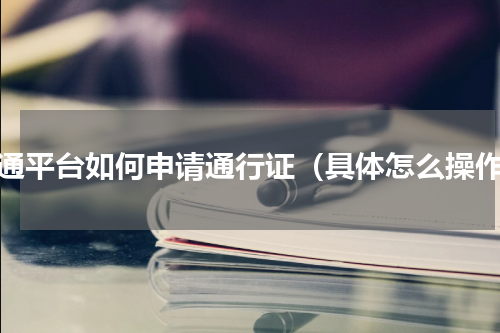 交通平台如何申请通行证（具体怎么操作）