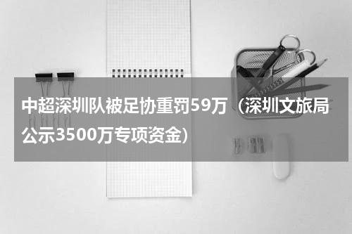 中超深圳队被足协重罚59万（深圳文旅局公示3500万专项资金）