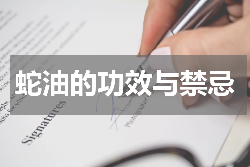蛇油的功效与禁忌